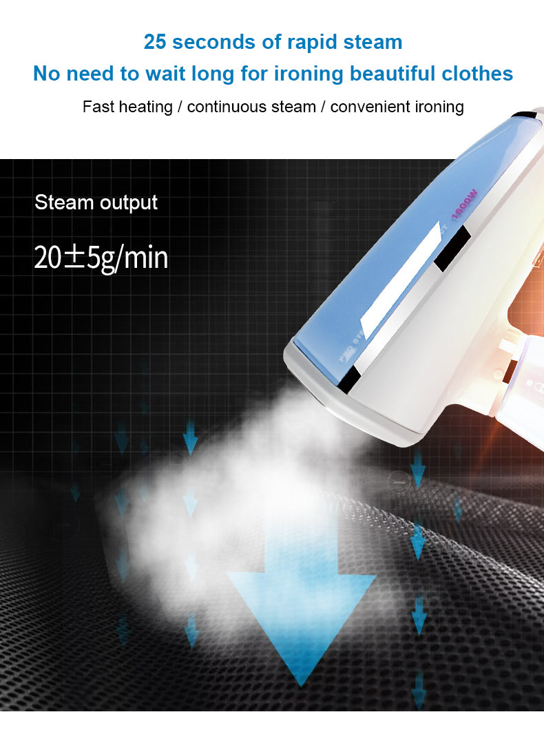 Travel Iron Hand-Held Garment Steamer Set