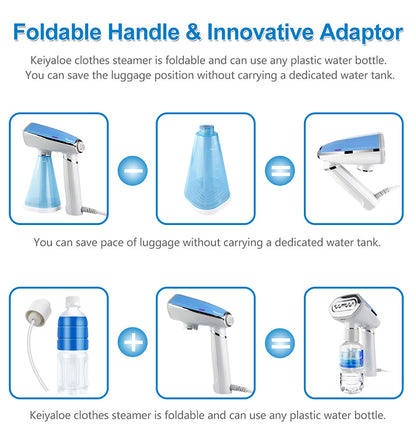 Travel Iron Hand-Held Garment Steamer Set