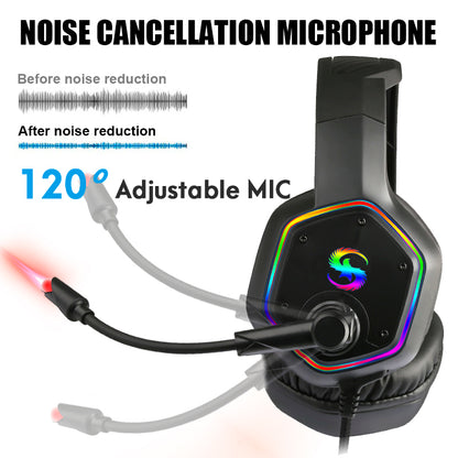 Gaming 3D Sound Effect gameheadset Noise Canceling Headphones