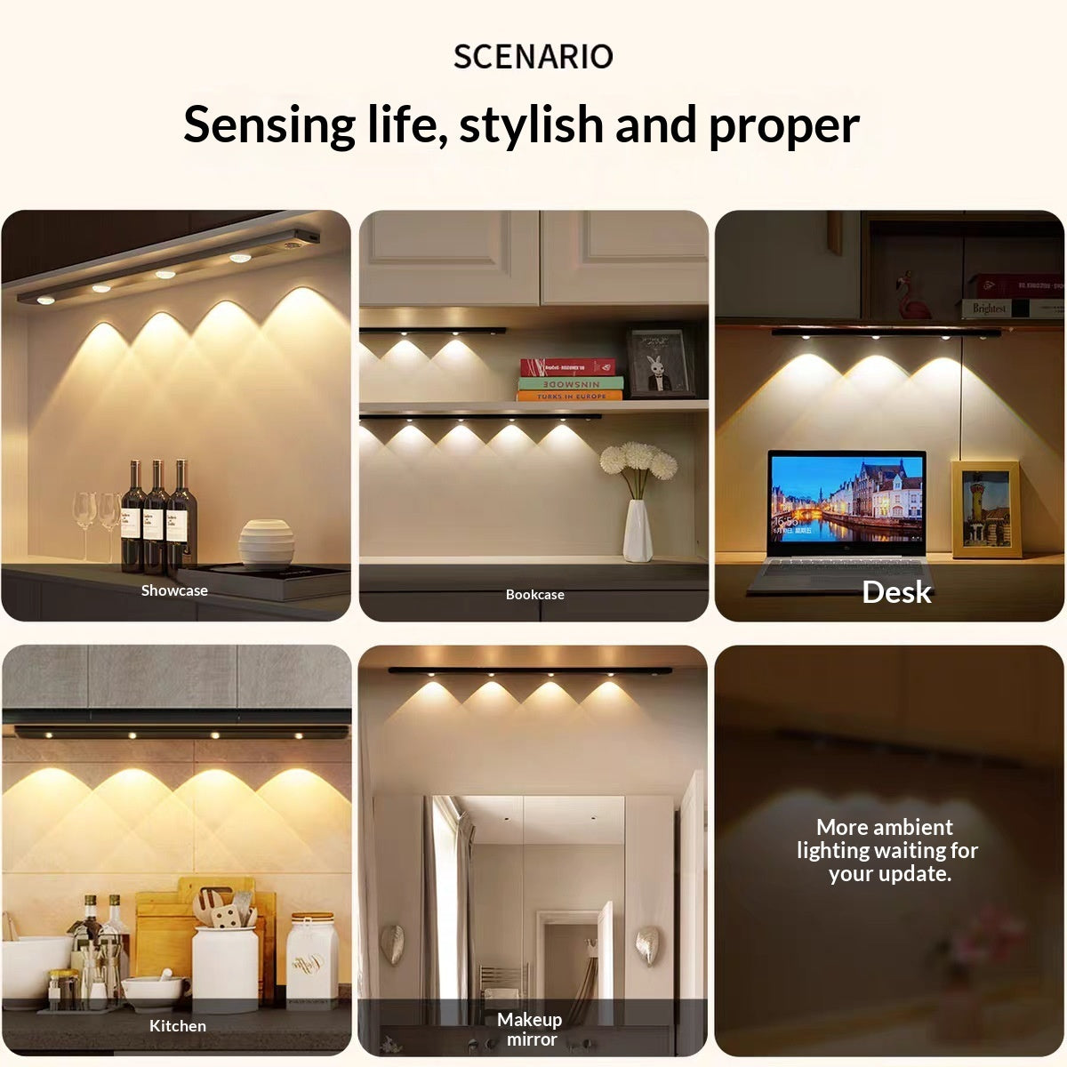 Smart LED Motion-sensor Light Strip For Cabinets