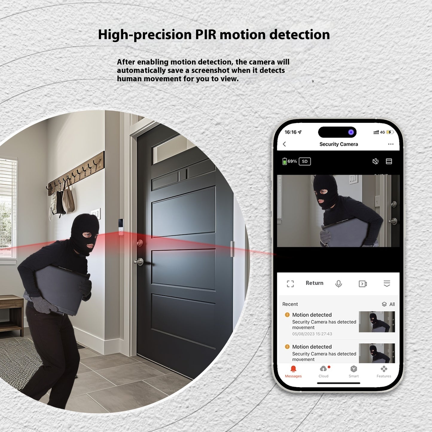 Smart Home WiFi Video Doorbell Camera Two-way Audio Intercom