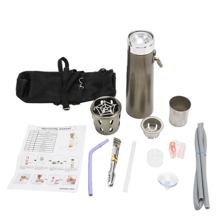 Portable Car Anti-tropical Hook Can Be Held With LED Light Plastic Hookah Set